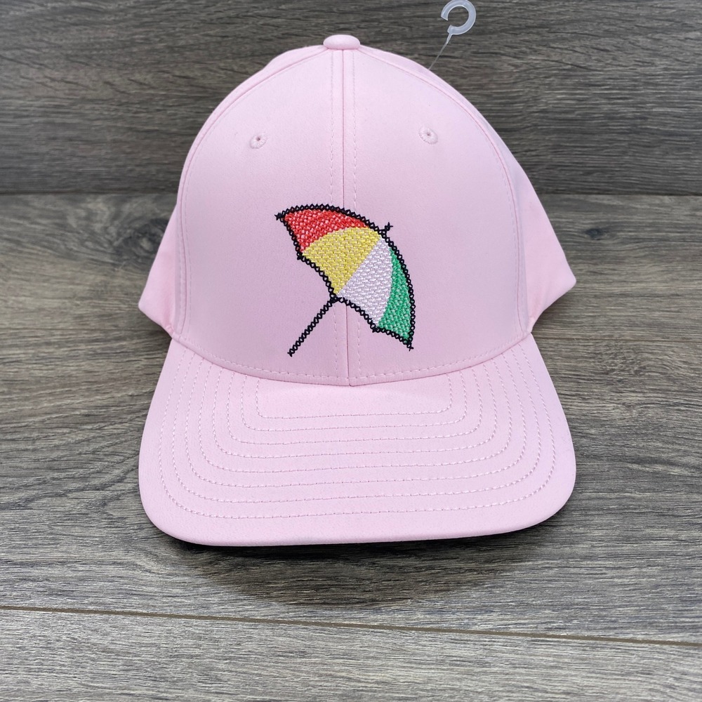 Puma x Arnold Palmer Golf Cap Pale‎ Pink Embroidered Umbrella 110 Flexfit OSFA